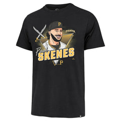 Paul Skenes Pittsburgh Pirates '47 Player Caricature Franklin T-Shirt - MLB