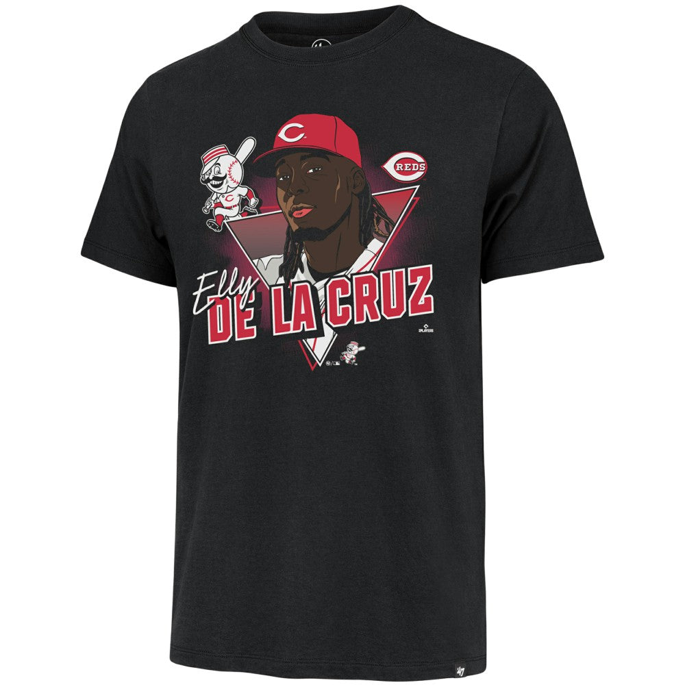 Elly De La Cruz Cincinnati Reds '47 Player Caricature Franklin T-Shirt - MLB