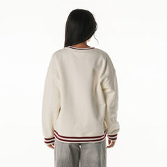 Washington Commanders The Wild Collective Women's Oversized Vintage French Terry Sweatshirt Cream | NFL