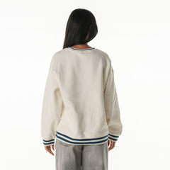 Miami Dolphins The Wild Collective Women's Oversized Vintage French Terry Sweatshirt Cream | NFL