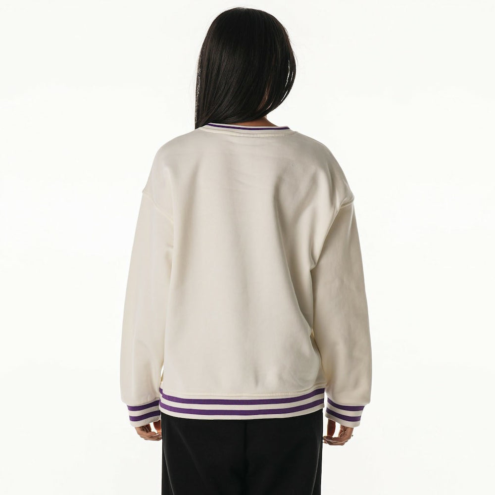 Minnesota Vikings The Wild Collective Women's Oversized Vintage French Terry Sweatshirt Cream | NFL