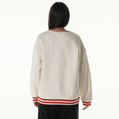 San Francisco 49ers The Wild Collective Women's Oversized Vintage French Terry Sweatshirt Cream | NFL
