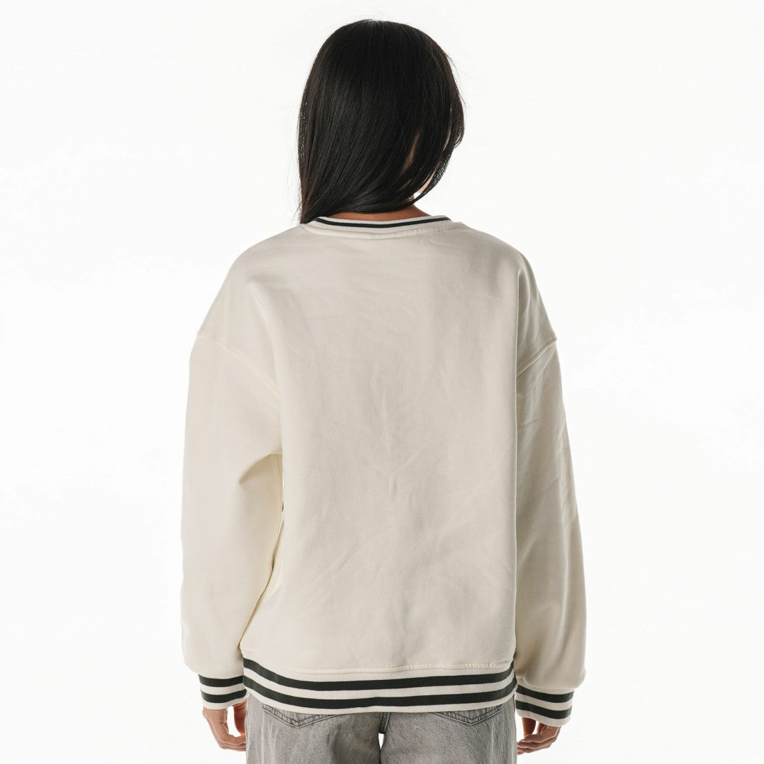 Green Bay Packers The Wild Collective Women's Oversized Vintage French Terry Sweatshirt Cream | NFL