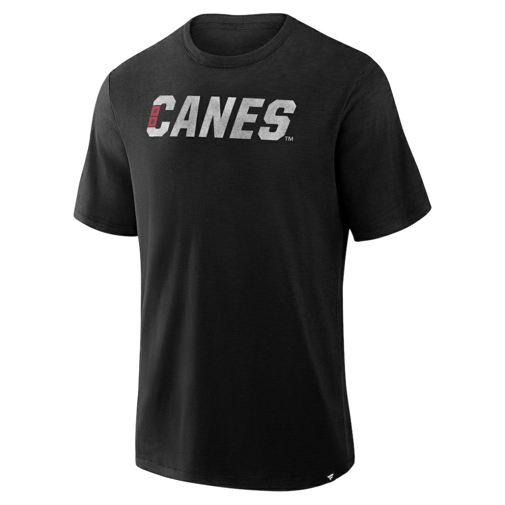 Carolina Hurricanes Fanatics Play Distressed Wordmark Stadium Slub T-Shirt - Black - NHL