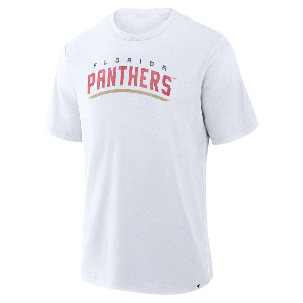 Florida Panthers Fanatics Play Distressed Wordmark Stadium Slub T-Shirt - White - NHL