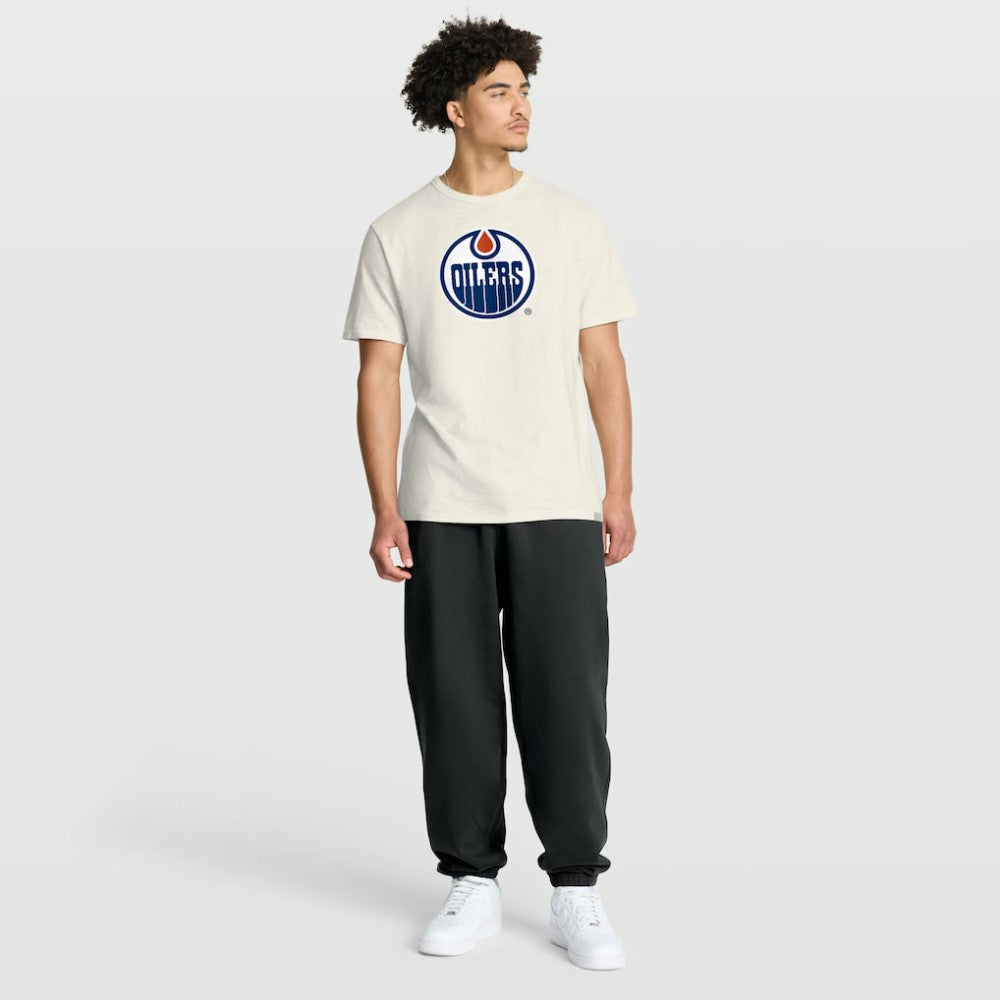 Edmonton Oilers Fanatics Stadium Slub T-Shirt - Cream - NHL