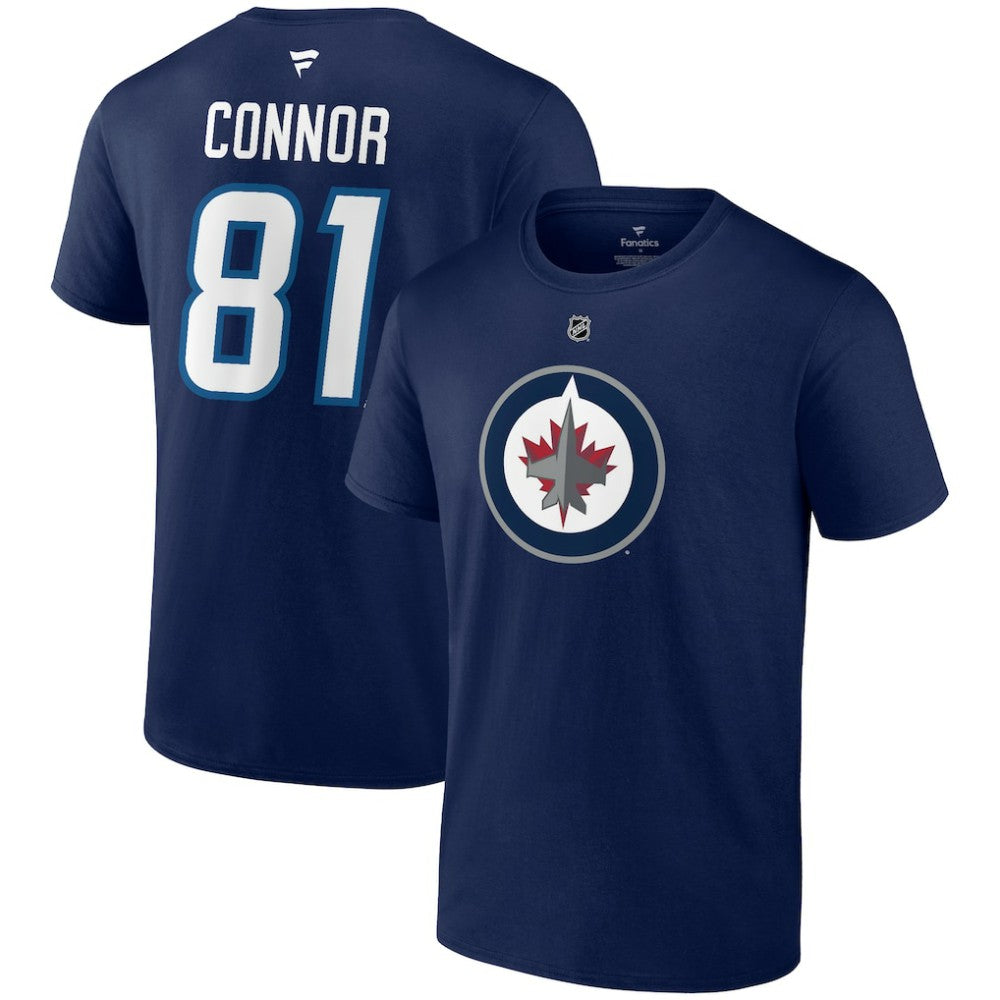 Kyle Connor Winnipeg Jets Fanatics Authentic Stack Name & Number T-Shirt - Navy - NHL