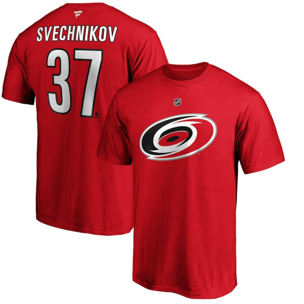 Andrei Svechnikov Carolina Hurricanes Fanatics Authentic Stack Name & Number T-Shirt - Red - NHL