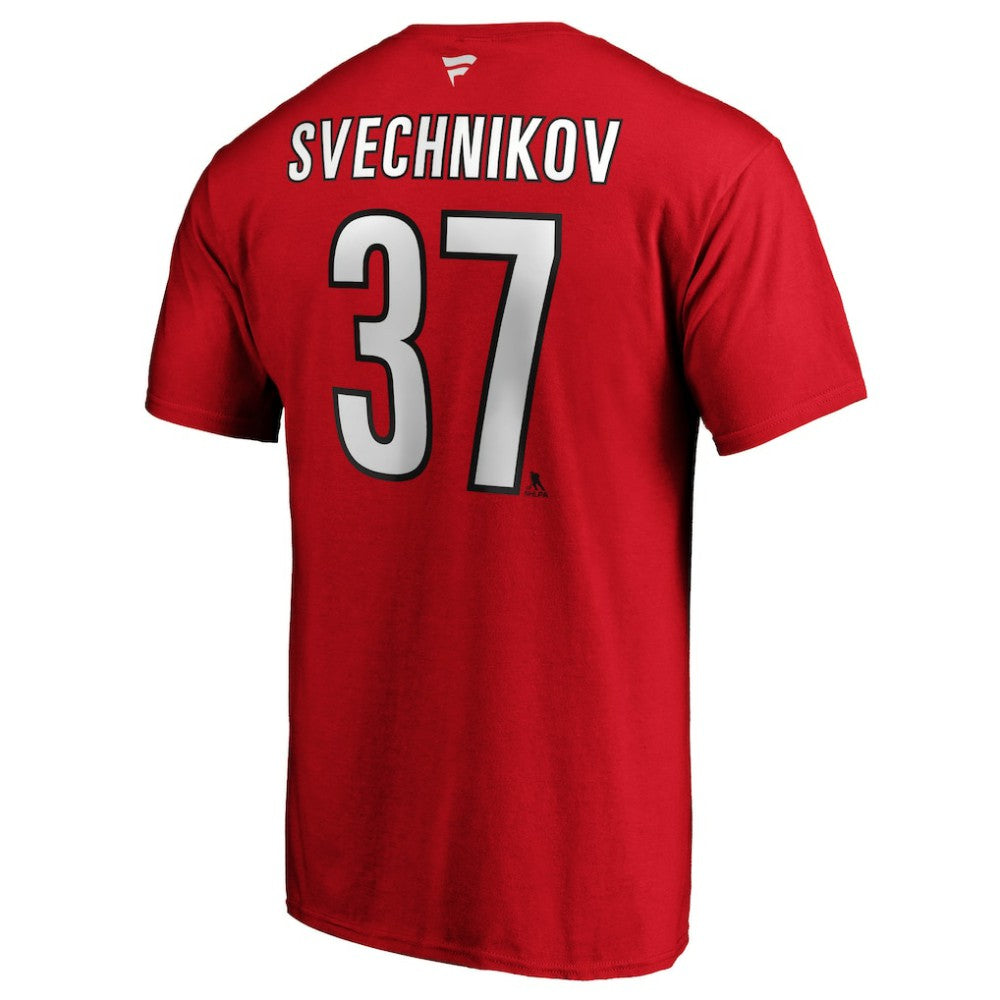Andrei Svechnikov Carolina Hurricanes Fanatics Authentic Stack Name & Number T-Shirt - Red - NHL