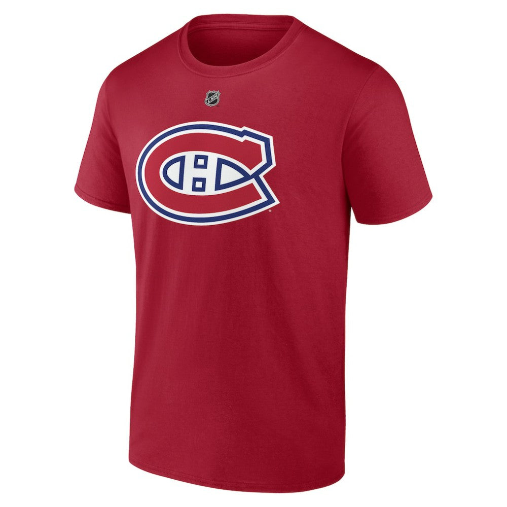 Cole Caufield Montreal Canadiens Fanatics Authentic Stack Name & Number T-Shirt - Red - NHL