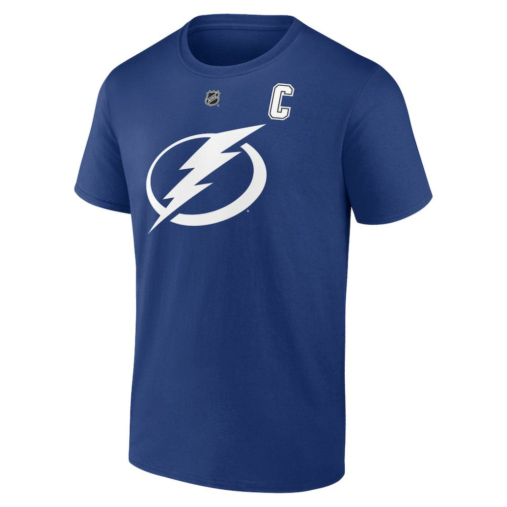 Victor Hedman Tampa Bay Lightning Fanatics Authentic Stack Name & Number T-Shirt - Blue - NHL