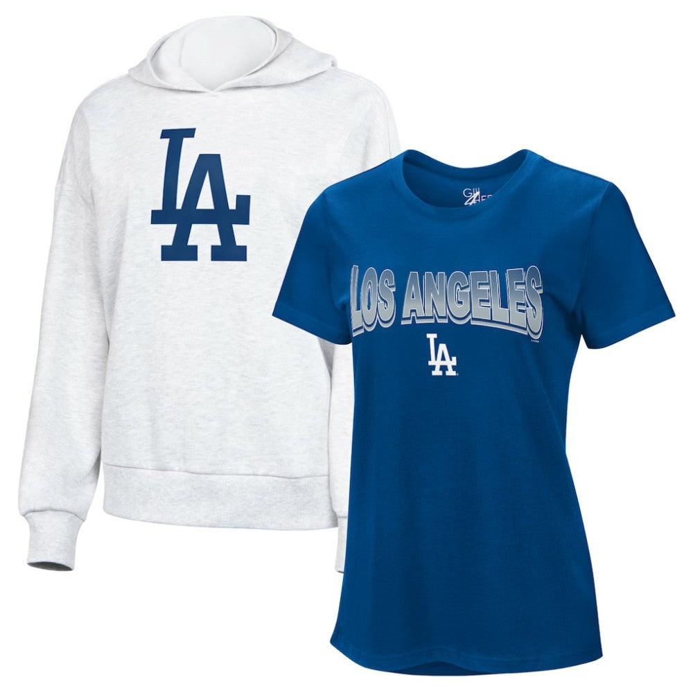 Los Angeles Dodgers G-III 4Her by Carl Banks Women's T-Shirt and Hoodie Combo Pack - MLB