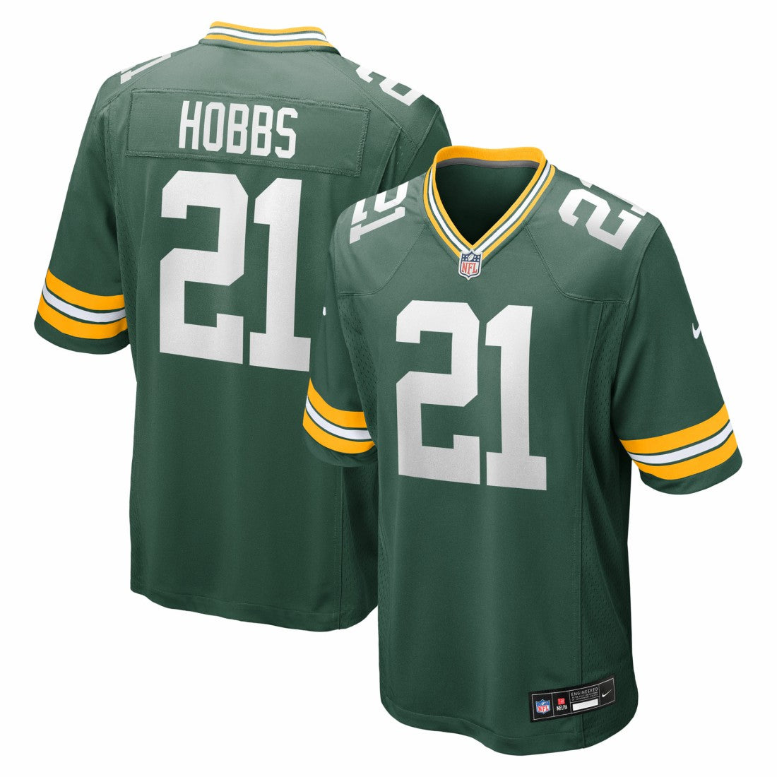Nate Hobbs Green Bay Packers Team Game Jersey Green | Nike for Sale
