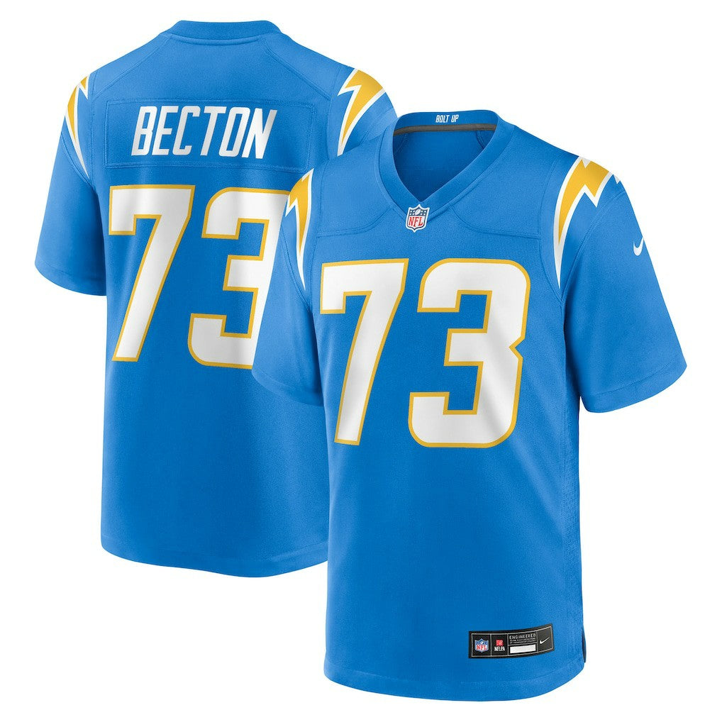 Mekhi Becton Los Angeles Chargers Team Game Jersey Powder Blue | Nike for Sale