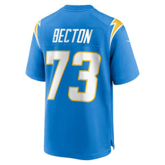 Mekhi Becton Los Angeles Chargers Team Game Jersey Powder Blue | Nike for Sale