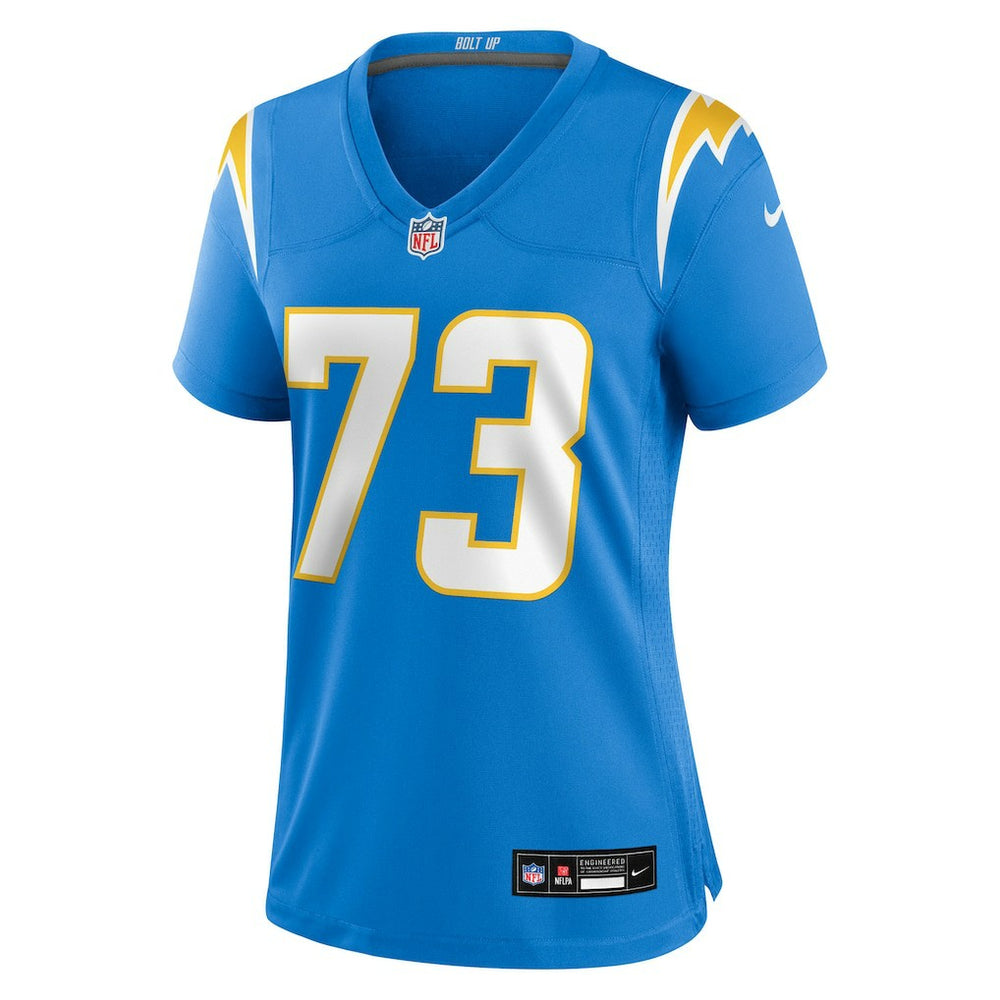 Mekhi Becton Los Angeles Chargers Women's Team Game Jersey Powder Blue | Nike for Sale