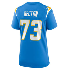 Mekhi Becton Los Angeles Chargers Women's Team Game Jersey Powder Blue | Nike for Sale