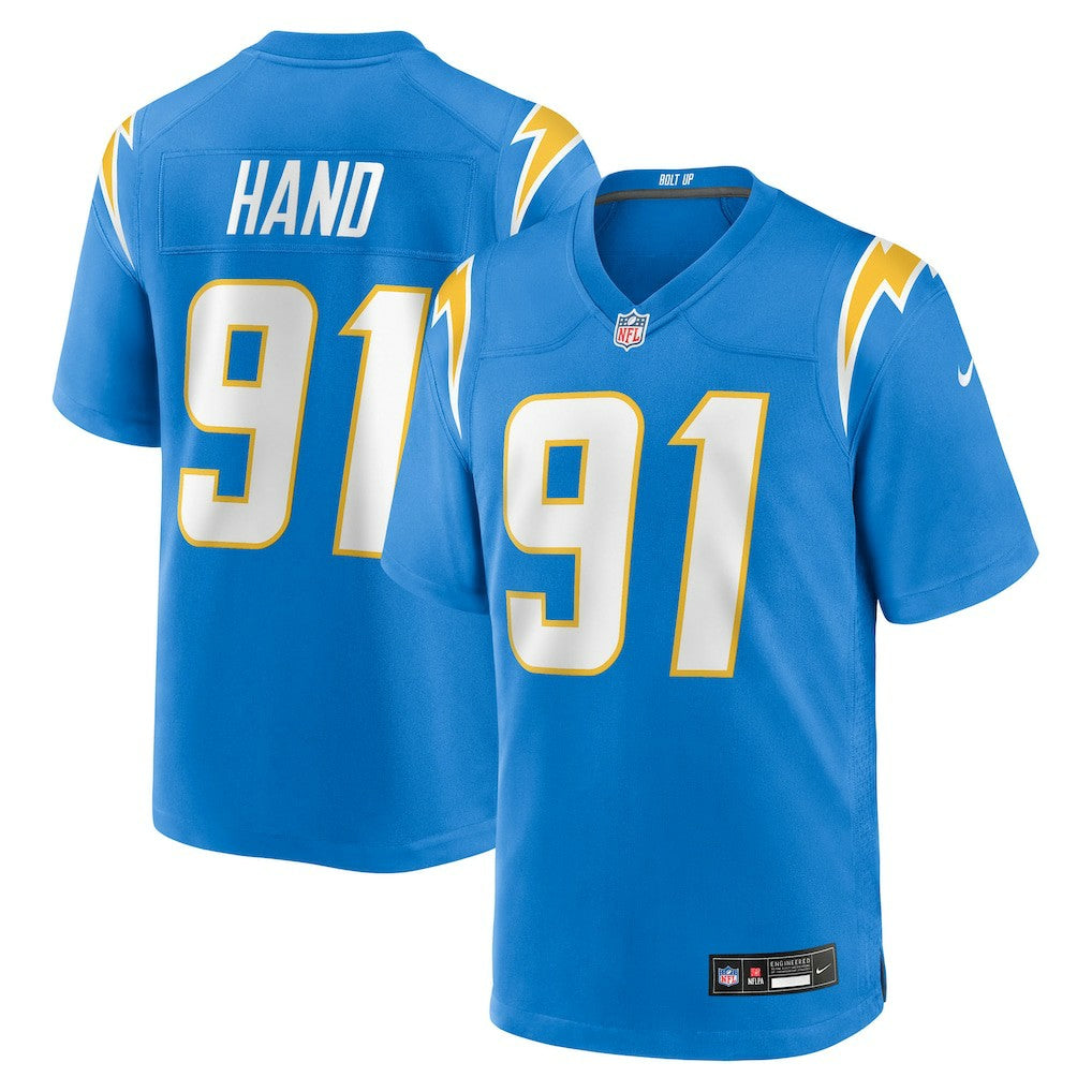 Da'Shawn Hand Los Angeles Chargers Team Game Jersey Powder Blue | Nike for Sale