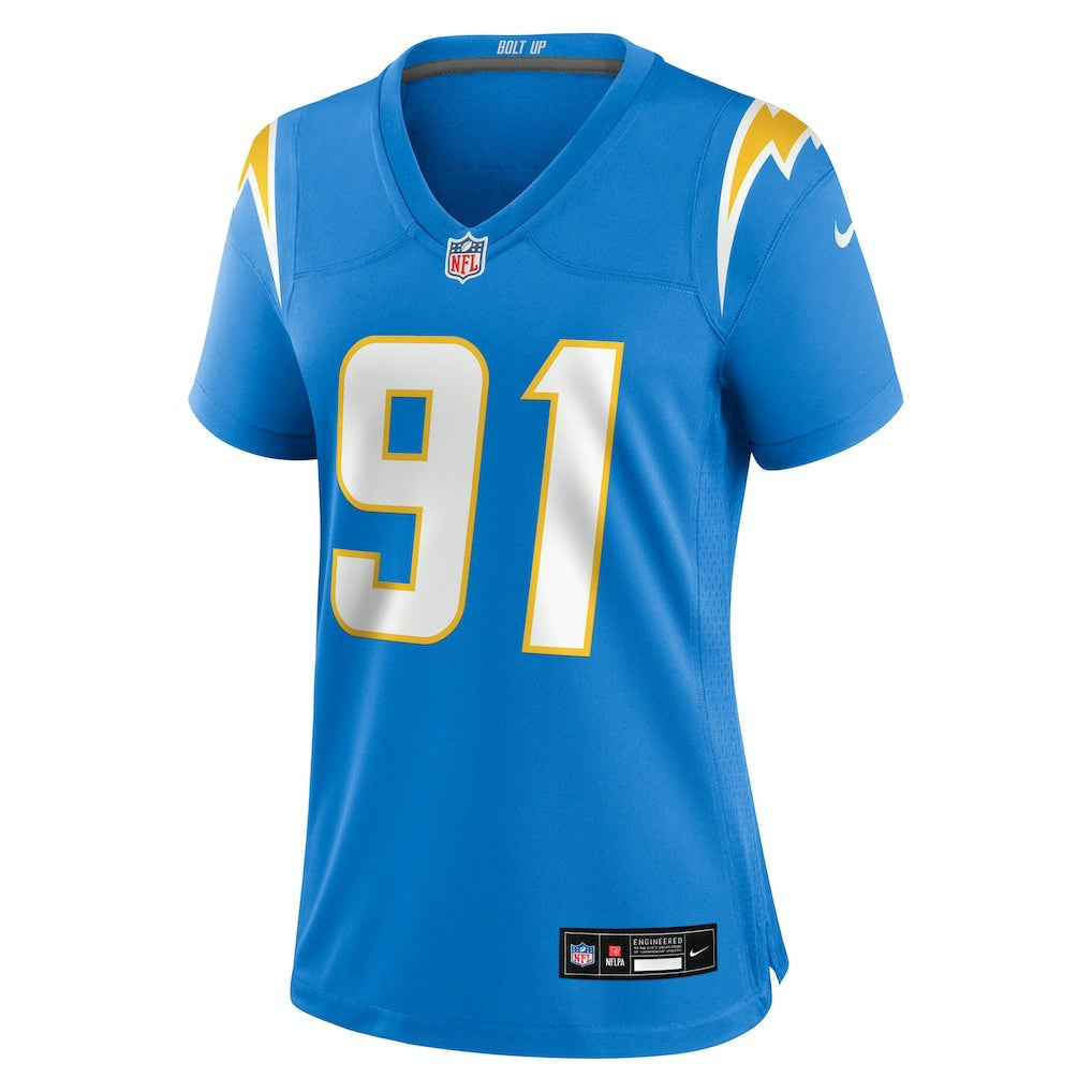 Da'Shawn Hand Los Angeles Chargers Women's Team Game Jersey Powder Blue | Nike for Sale