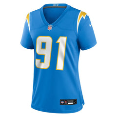 Da'Shawn Hand Los Angeles Chargers Women's Team Game Jersey Powder Blue | Nike for Sale