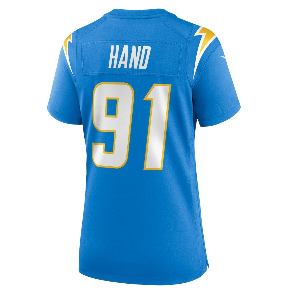 Da'Shawn Hand Los Angeles Chargers Women's Team Game Jersey Powder Blue | Nike for Sale