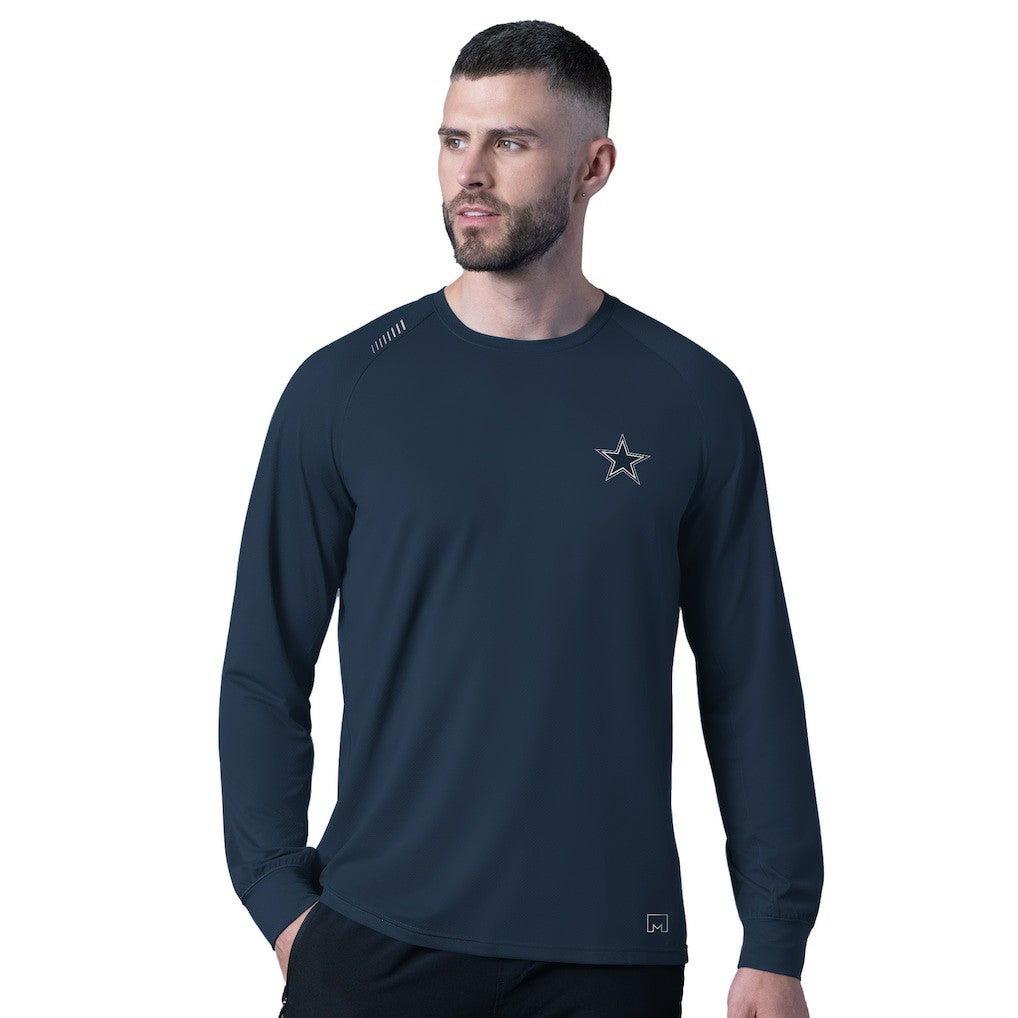 Dallas Cowboys MSX by Michael Strahan Forward Long-Sleeve T-Shirt Navy | NFL