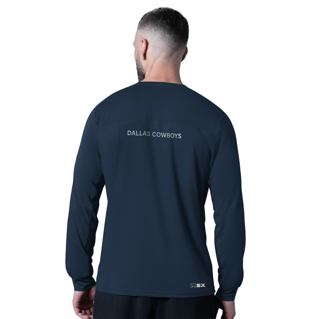 Dallas Cowboys MSX by Michael Strahan Forward Long-Sleeve T-Shirt Navy | NFL