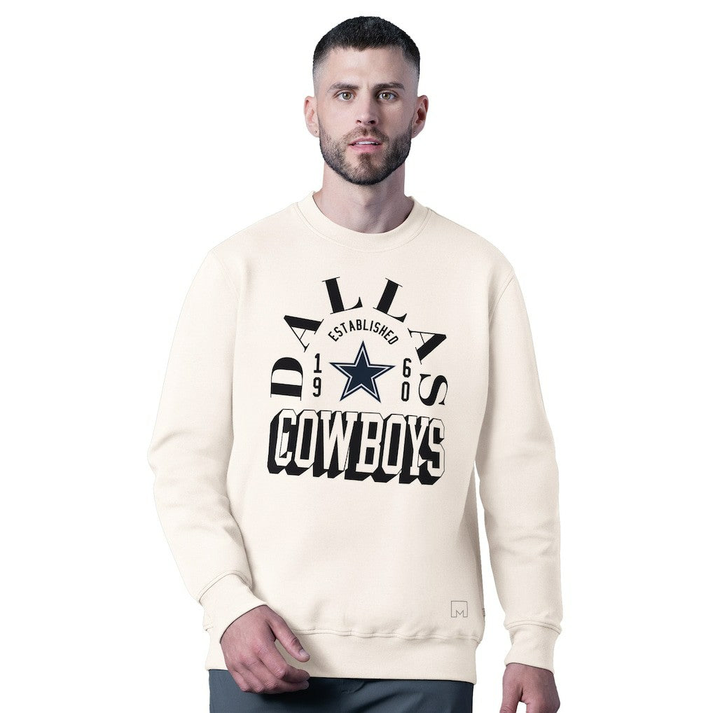 Dallas Cowboys MSX by Michael Strahan Whiteout Tri-Blend Sweatshirt White | NFL