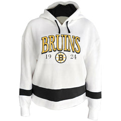 Boston Bruins Profile Women's Plus Size Hoodie - White - NHL