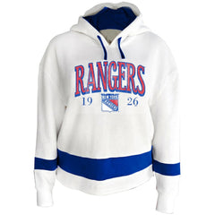 New York Rangers Profile Women's Plus Size Hoodie - White - NHL