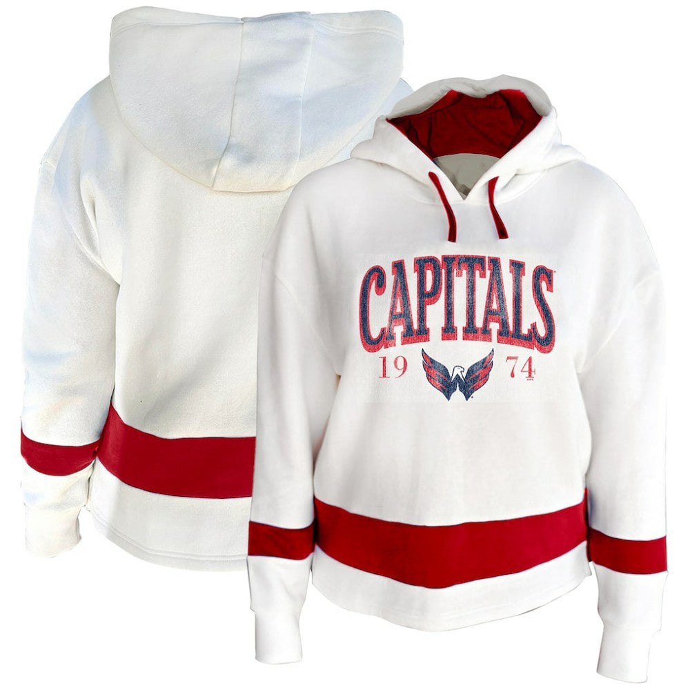 Washington Capitals Profile Women's Plus Size Hoodie - White - NHL