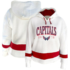 Washington Capitals Profile Women's Plus Size Hoodie - White - NHL