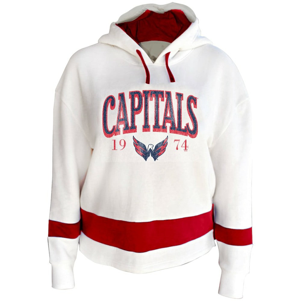 Washington Capitals Profile Women's Plus Size Hoodie - White - NHL