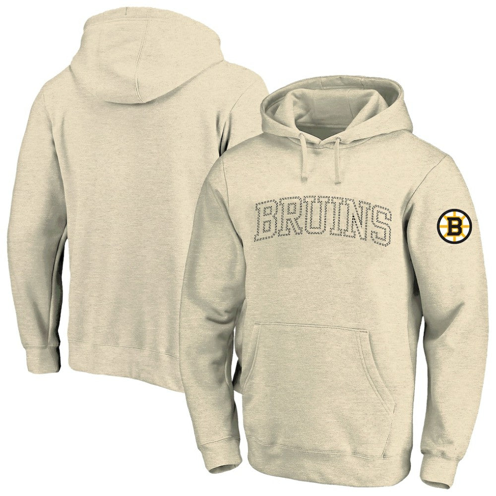 Boston Bruins Fanatics Big &Tall Stitch Hoodie - Cream - NHL