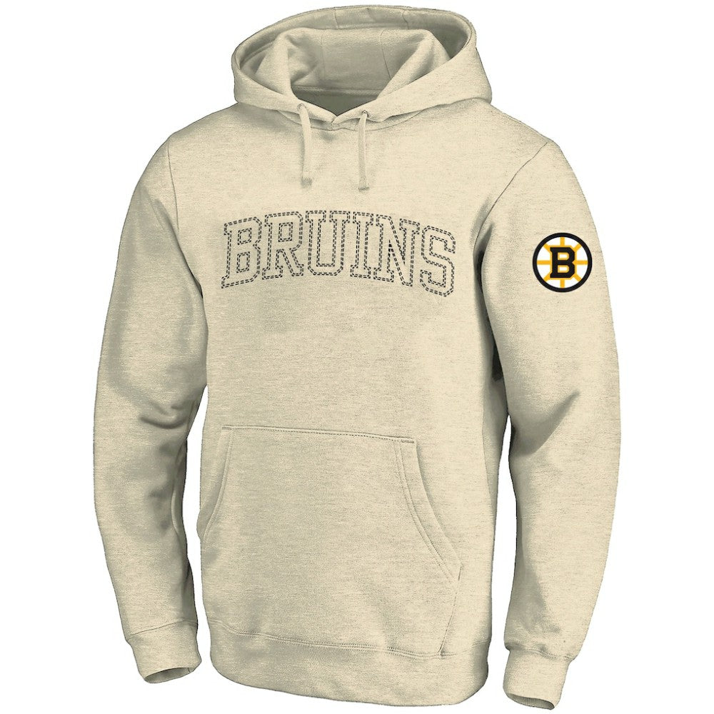 Boston Bruins Fanatics Big &Tall Stitch Hoodie - Cream - NHL