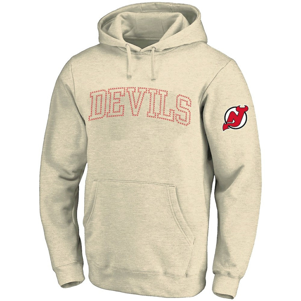 New Jersey Devils Fanatics Big &Tall Stitch Hoodie - Cream - NHL