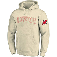 New Jersey Devils Fanatics Big &Tall Stitch Hoodie - Cream - NHL