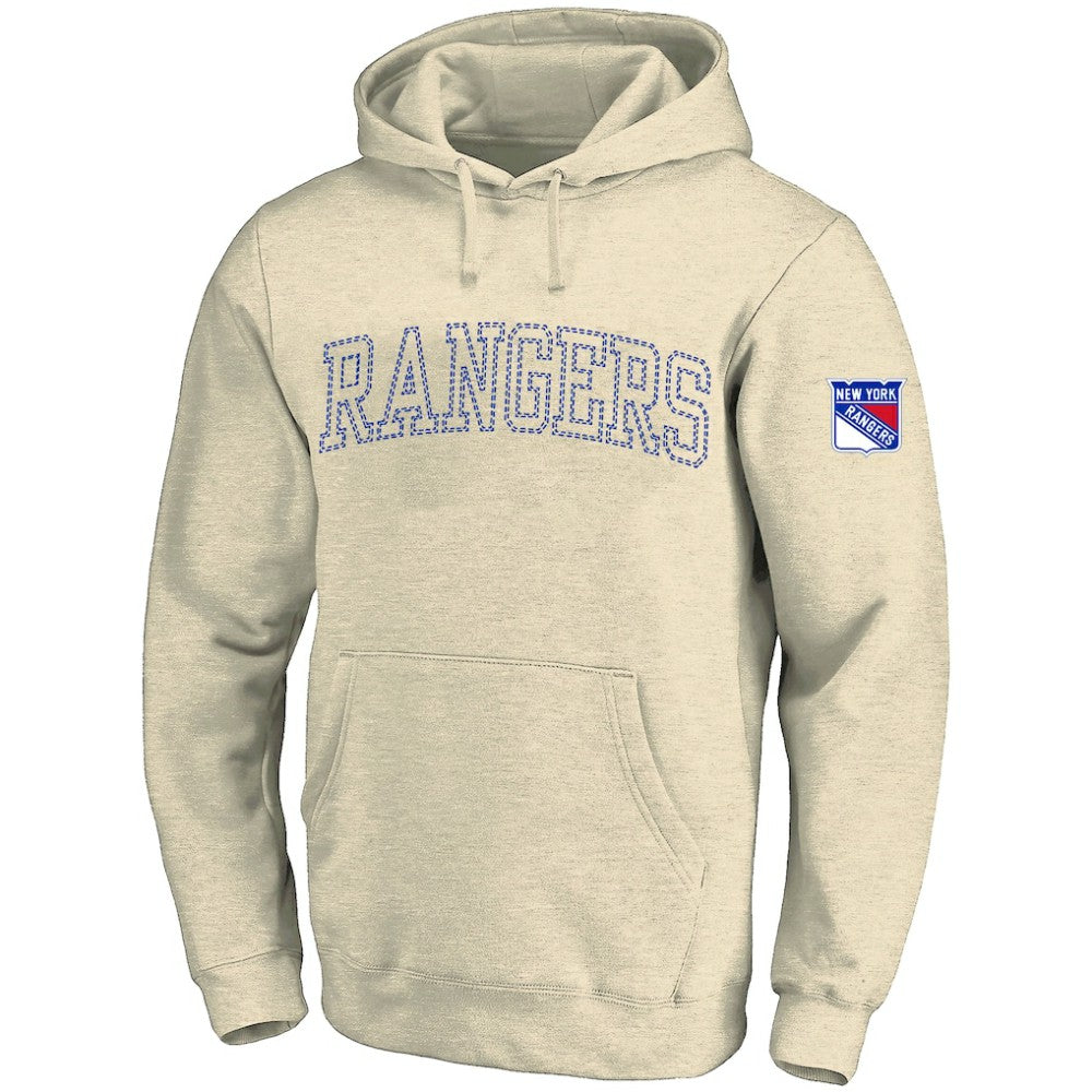 New York Rangers Fanatics Big &Tall Stitch Hoodie - Cream - NHL