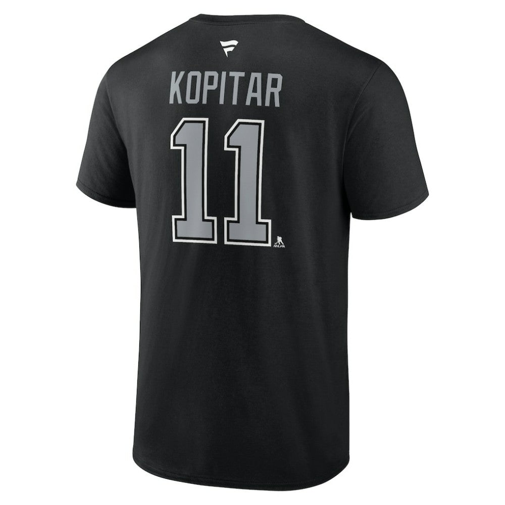 Anze Kopitar Los Angeles Kings Fanatics Authentic Stack Name & Number T-Shirt - Black - NHL