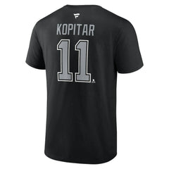 Anze Kopitar Los Angeles Kings Fanatics Authentic Stack Name & Number T-Shirt - Black - NHL