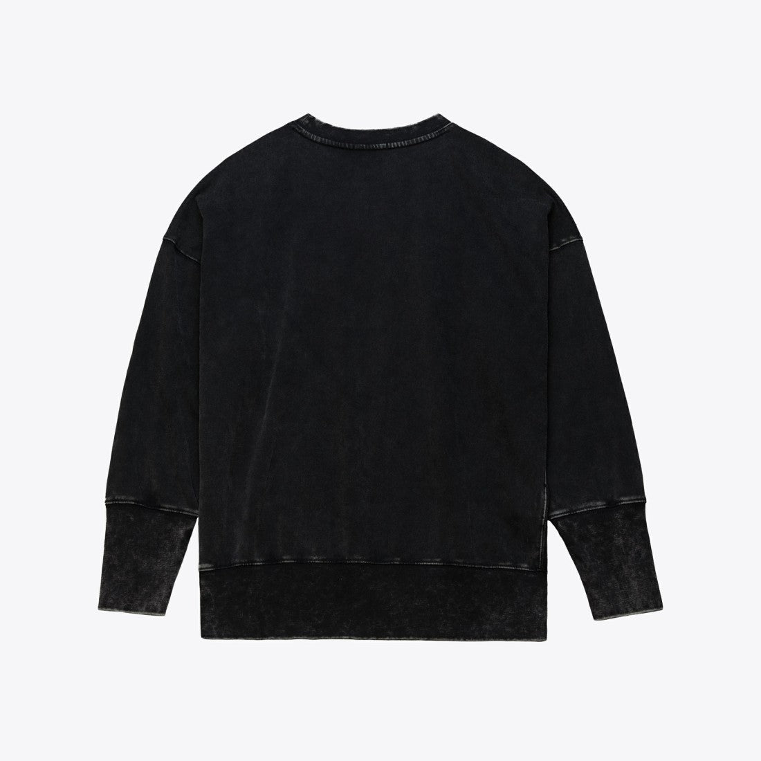 Tampa Bay Buccaneers Women's Delineate Mineral Wash Crewneck Sweatshirt Black | Mitchell & Ness