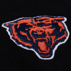 Chicago Bears Women's Cropped Long Sleeve Rugby Polo Black | Mitchell & Ness