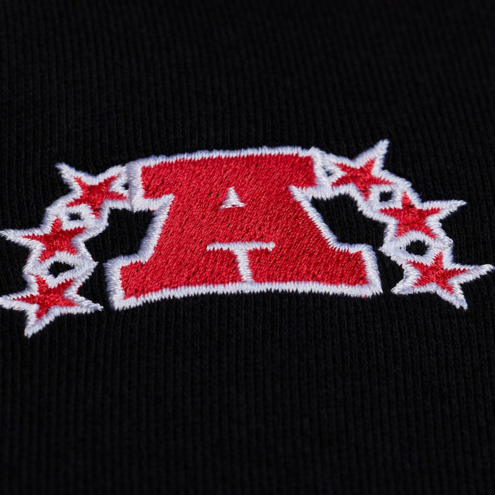 Kansas City Chiefs Women's Cropped Long Sleeve Rugby Polo Black | Mitchell & Ness
