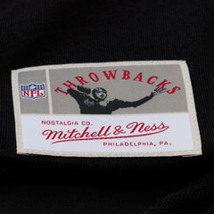 New Orleans Saints Women's Cropped Long Sleeve Rugby Polo Black | Mitchell & Ness