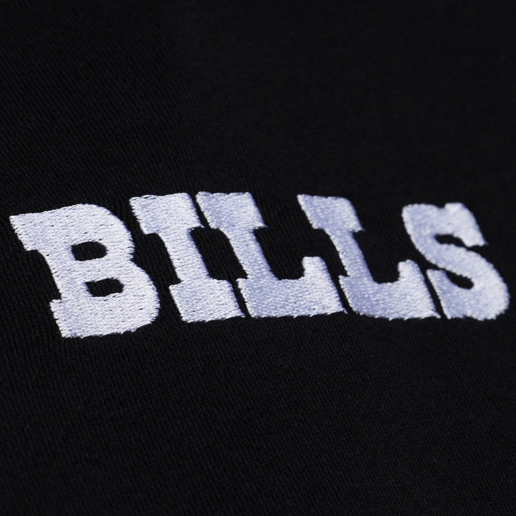 Buffalo Bills Women's Throwback Cropped Long Sleeve Rugby Polo Black | Mitchell & Ness