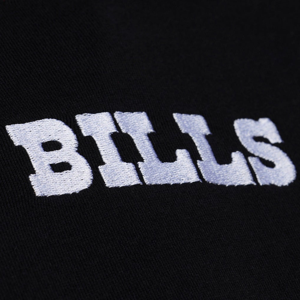 Buffalo Bills Women's Throwback Cropped Long Sleeve Rugby Polo Black | Mitchell & Ness