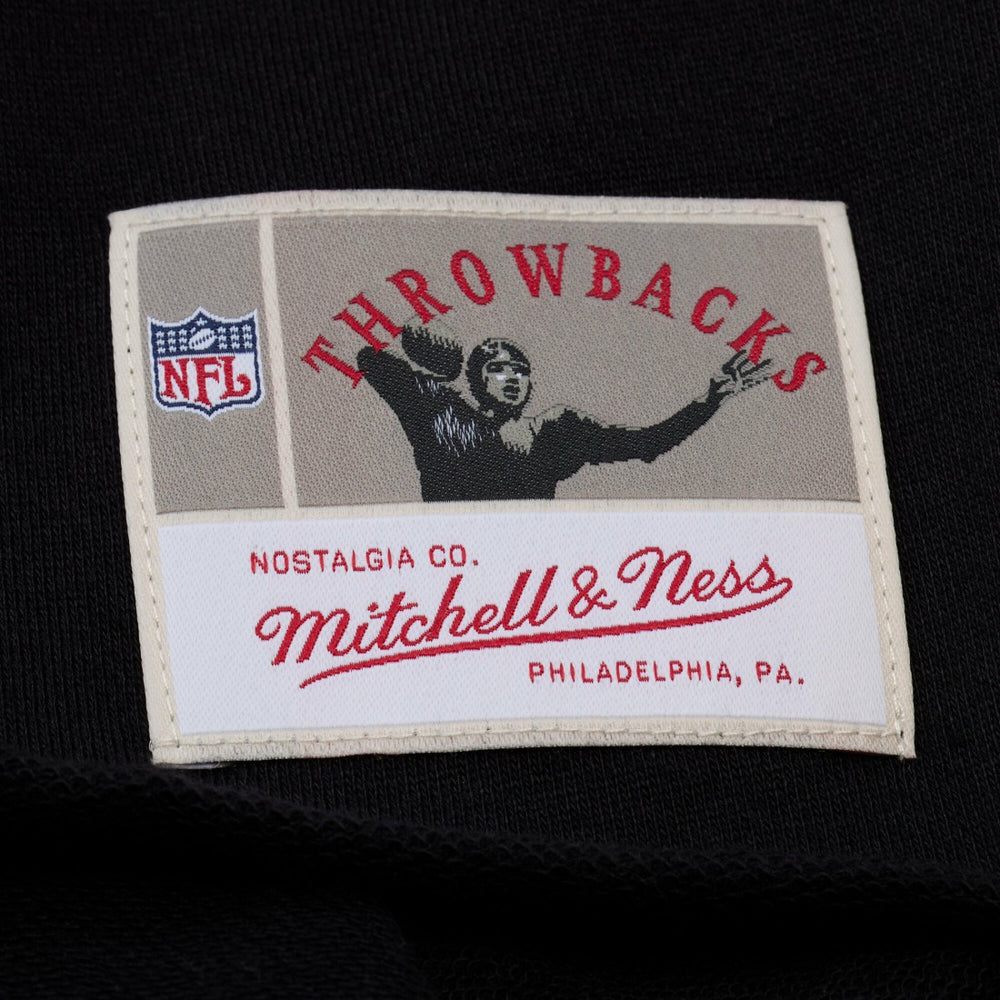 Denver Broncos Women's Throwback Cropped Long Sleeve Rugby Polo Black | Mitchell & Ness