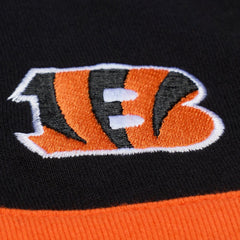 Cincinnati Bengals Women's Cropped Long Sleeve Rugby Polo Black | Mitchell & Ness