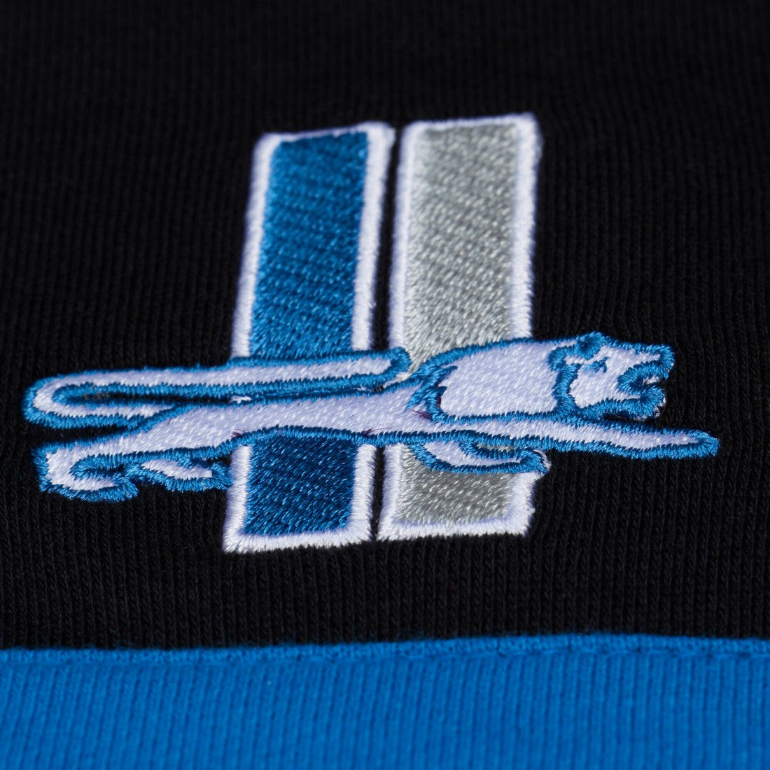Detroit Lions Women's Cropped Long Sleeve Rugby Polo Black | Mitchell & Ness