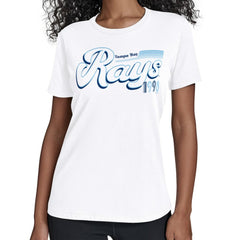 Tampa Bay Rays Starter Women's Groovy Script Team Fitted T-Shirt - MLB